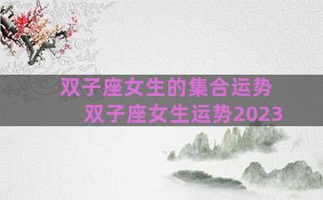 双子座女生的集合运势 双子座女生运势2023